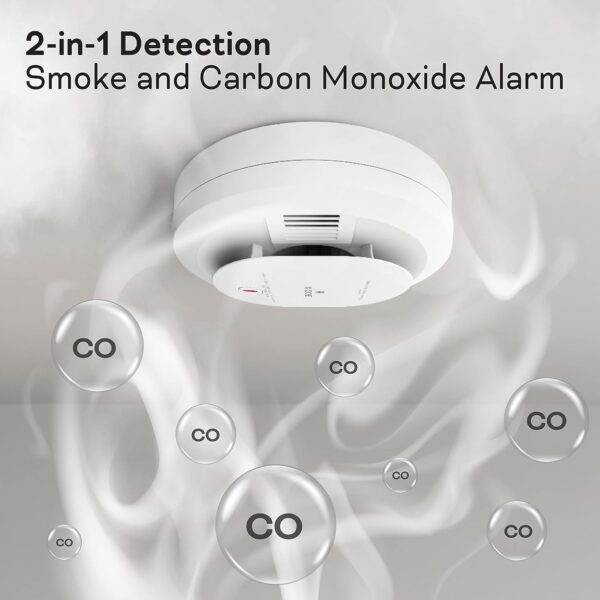 Kidde Smoke & Carbon Monoxide Detector, AA Battery Powered, LED Warning Light Indicators, 1 Pack - Image 3