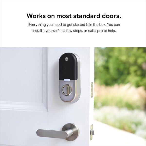 Google Nest x Yale Lock - Tamper-Proof Smart Lock for Keyless Entry - Keypad Deadbolt Lock for Front Door - Satin Nickel - Image 12