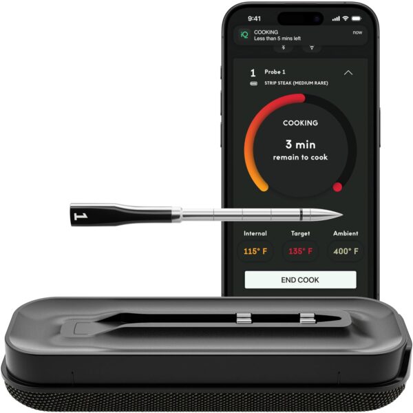 CHEF iQ Sense Smart Wireless Meat Thermometer with Ultra-Thin Probe, Unlimited Range Bluetooth Meat Thermometer, Digital Food Thermometer for Remote Monitoring of BBQ Grill, Oven, Smoker, Air Fryer - Image 2