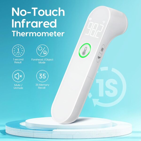 Thermometer for Adults and Kids, Fast Accurate Baby Thermometer with Fever Alarm & Mute Mode, FSA eligible, Lifetime Support -Take Quick Temperature Easily - Image 3