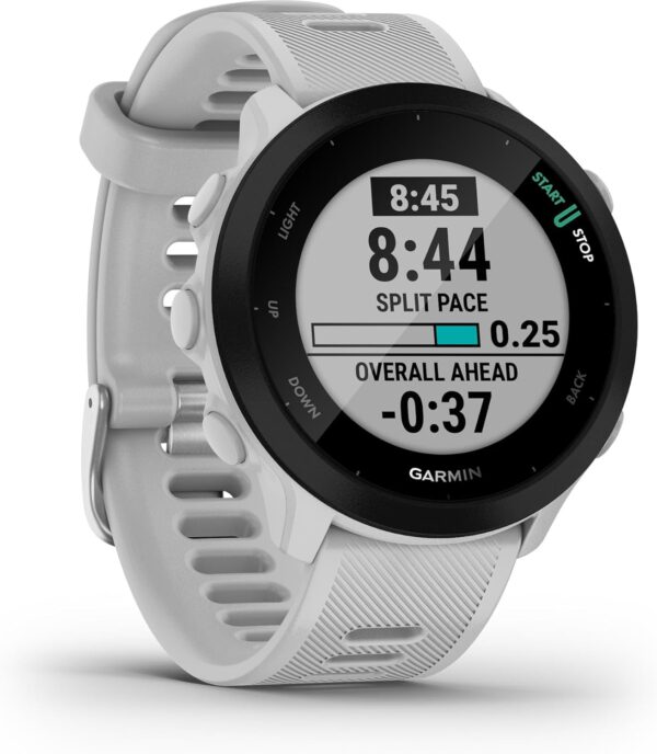 Garmin Forerunner 55, GPS Running Watch with Daily Suggested Workouts, Up to 2 weeks of Battery Life, White - Image 2