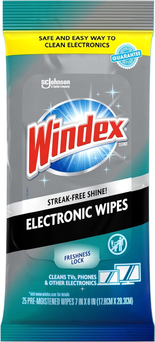 Windex 642517EA Electronics Cleaner, 25 Wipes - Image 10