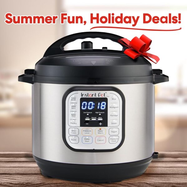 Instant Pot Duo 7-in-1 Electric Pressure Cooker, Slow Cooker, Rice Cooker, Steamer, Sauté, Yogurt Maker, Warmer & Sterilizer, Includes App With Over 800 Recipes, Stainless Steel, 6 Quart - Image 3