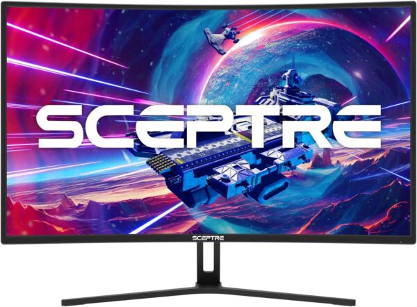 Sceptre 32-inch Curved Gaming Monitor Overdrive up to 240Hz DisplayPort 165Hz 144Hz HDMI AMD FreeSync Build-in Speakers, Machine Black (C325B-185RD) - Image 3