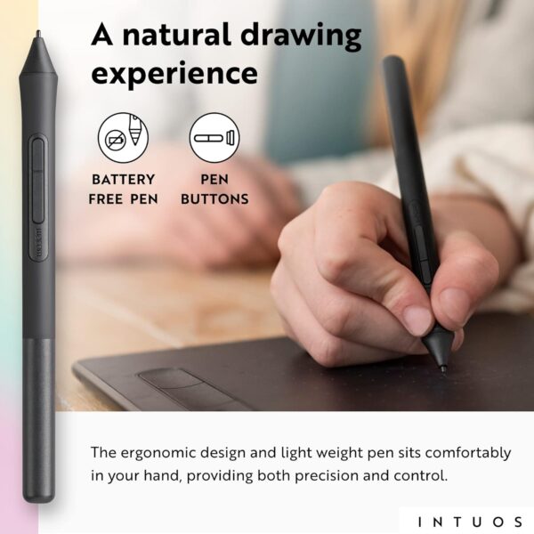 Wacom Intuos Small Graphics Drawing Tablet, includes Training & Software; 4 Customizable ExpressKeys Compatible With Chromebook Mac Android & Windows, photo/video editing, design & education,Black - Image 5