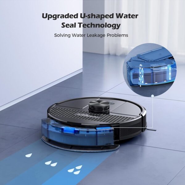 Lubluelu SL68 Robot Vacuum 4500Pa,3 in 1 Robot Vacuum and Mop Combo,LiDAR Navigation,5 Maps,24 No-Go Zones, WiFi/App/Alexa,Self-Charging,Anti-Siphon,Vacuum Robot for Pet Hair,Carpet,Hard Floor - Image 4