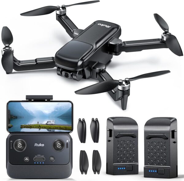 Ruko U11PRO First Drone with Camera for Adults, 4K UHD, FAA Remote ID Comply, 52 Mins Fly Time 2 Batteries, GPS Auto Return, Indoor-Outdoor Mode, Scale 5 Wind Resistance, Beginners Waypoint - Image 2