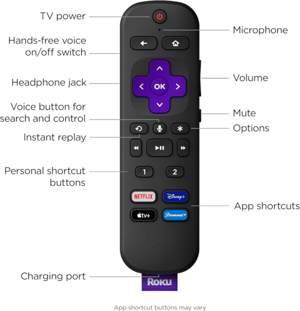 Roku Ultra | The Ultimate Streaming Device 4K/HDR/Dolby Vision/Atmos, Rechargeable Roku Voice Remote Pro, Ethernet Port, Hands-Free Controls, Lost Remote Finder, Free & Live TV - Image 5