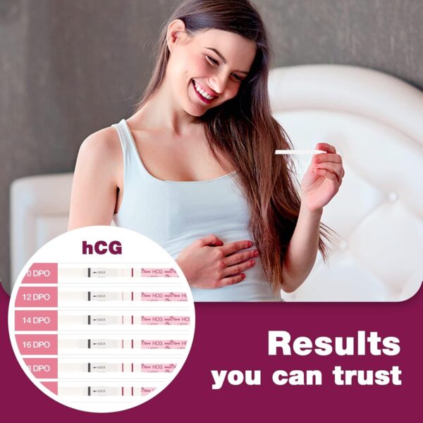 Easy@Home Pregnancy Test Strips Kit, Powered by Premom Ovulation Predictor iOS and Android APP, 20 HCG Tests - Image 4