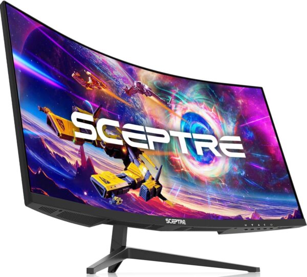 Sceptre 30-inch Curved Gaming Monitor 21:9 2560x1080 Ultra Wide/ Slim HDMI DisplayPort up to 200Hz Build-in Speakers, Metal Black (C305B-200UN1) - Image 2