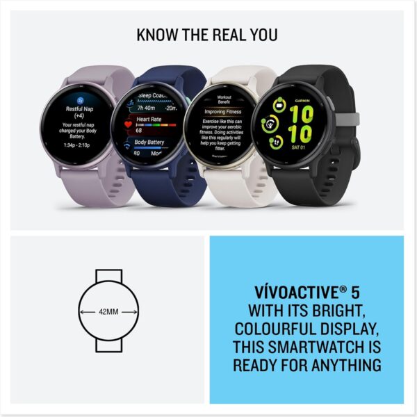 Garmin vívoactive 5, Health and Fitness GPS Smartwatch, AMOLED Display, Up to 11 Days of Battery, Black - Image 6