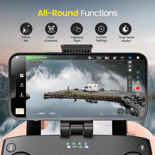 Holy Stone HS720R 3 Axis Gimbal GPS Drones with Camera for Adults 4K EIS; FPV RC Drone, Foldable Quadcopter with 10000 Feet Video Transmission Control Range, Brushless Motor, Follow Me, Auto Return - Image 7