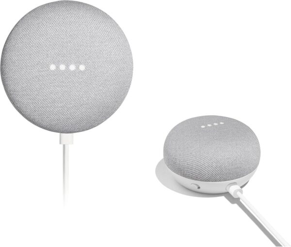 Google Nest Mini 1st Generation Bluetooth Speaker (International Version) with US Power Adapter (Chalk), Gray, GG1STAPG1 - Image 3