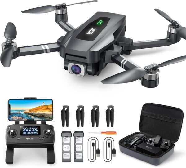 GPS Drone with 4K UHD Camera for Adults, TSRC Q7 Foldable FPV RC Quadcopter with Brushless Motor, Smart Return Home, Follow Me, 60 Min Flight Time, Long Control Range, Includes Carrying Bag - Image 2