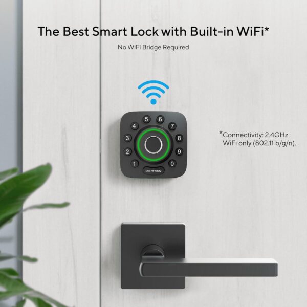 ULTRALOQ U-Bolt Pro Smart Lock with Door Sensor, 6-in-1 Keyless Entry Door Lock with Built-in WiFi, Fingerprint ID, Smartphone, Auto Unlock, WiFi Deadbolt, WiFi Door Lock - Image 3