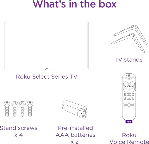 Roku 32" Select Series 720p HD Smart RokuTV with Voice Remote, Bright Picture, Customizable Home Screen, and Free TV - Image 12