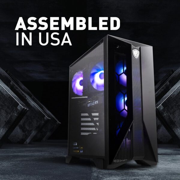 MSI Aegis ZS Gaming Desktop, AMD Ryzen 7 7700, GeForce RTX 4060, 16GB RAM, 1TB SSD, RGB Fan Cooling, Wi-Fi 6E, Keyboard & Mouse Included, DIY Friendly, Windows 11 Home-Adv: 7NUC-607US - Image 8