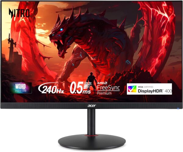 Acer 27" WQHD 240Hz 0.5ms AMD FreeSync Premium IPS Gaming Monitor (XV272U) - Image 2