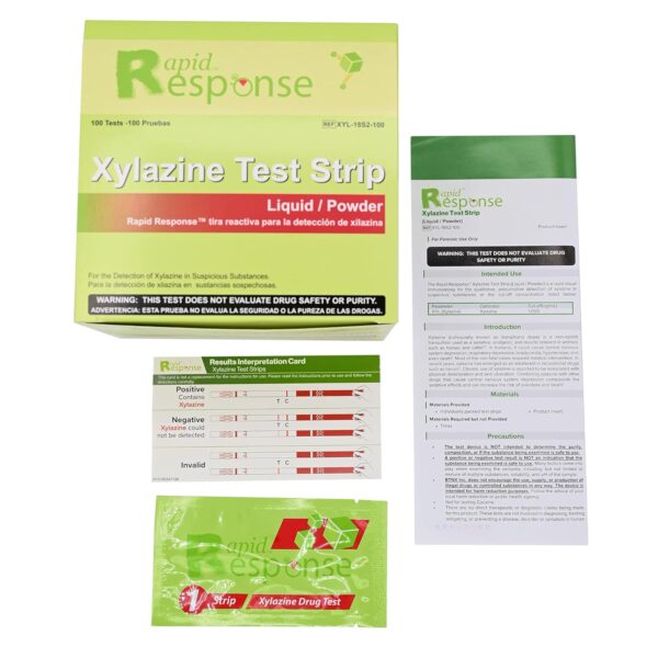 Rapid Response Xylazine Test Strips - Pack of 100 Test Strips - Test Liquids and Powders for Presence of Xylazine - Image 3