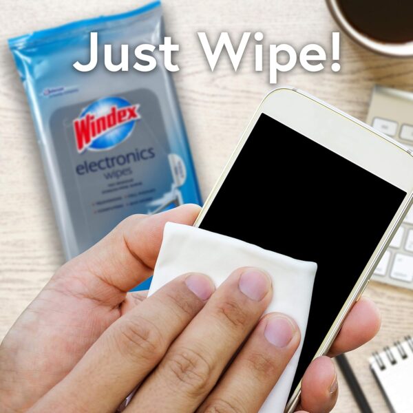 Windex 642517EA Electronics Cleaner, 25 Wipes - Image 7