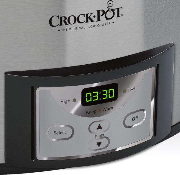 Crock-Pot 6 Quart Cook & Carry Programmable Slow Cooker with Digital Timer, Stainless Steel (CPSCVC60LL-S), pack of 1 - Image 5