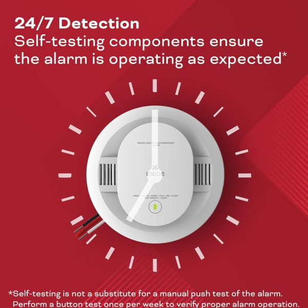 Kidde Hardwired Smoke & Carbon Monoxide Detector, AA Battery Backup, Interconnectable, LED Warning Light Indicators - Image 10