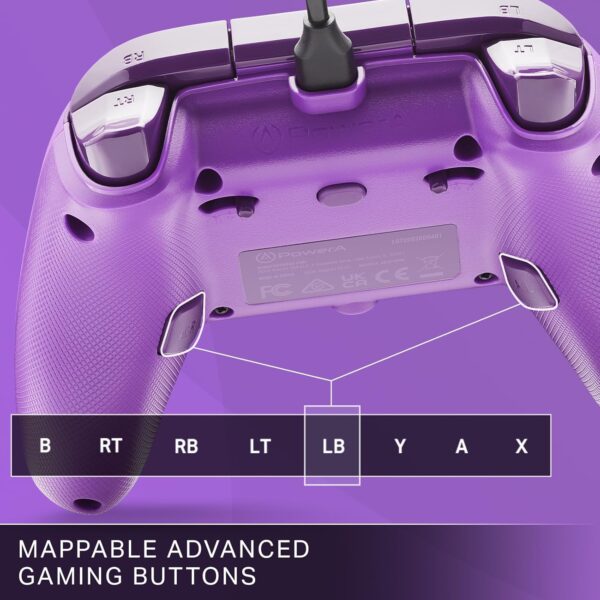 PowerA Advantage Wired Controller for Xbox Series X|S - Royal Purple, Xbox Controller with Detachable 10ft USB-C Cable, Mappable Buttons, Trigger Locks and Rumble Motors, Officially Licensed for Xbox - Image 6