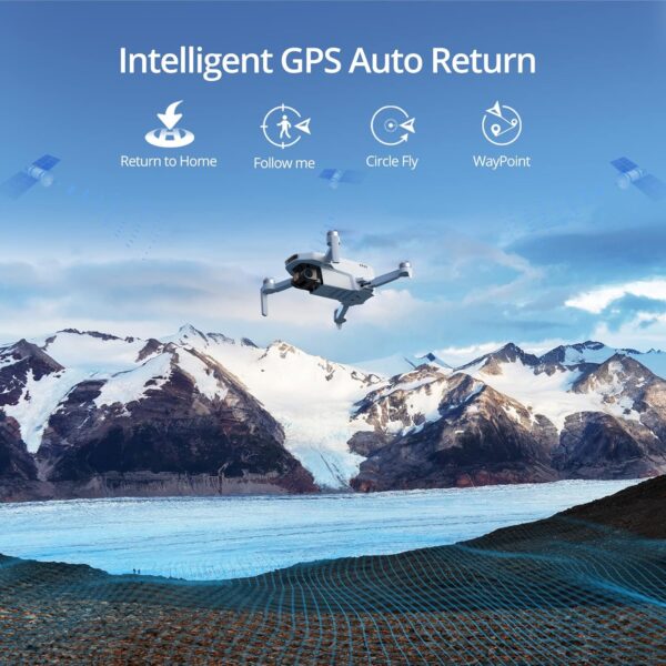 Potensic ATOM SE GPS Drone with 4K EIS Camera, Under 249g, 62 Mins Flight, 4KM FPV Transmission, Brushless Motor, Max Speed 16m/s, Auto Return, Lightweight and Foldable Drone for Adults, Beginner - Image 7