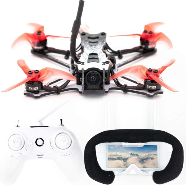 Tiny Hawk Micro Drone Free Style 2 FPV Racing Outdoor Quad Ready To Fly Kit with Goggles and Controller for Beginners and Pros - Image 2