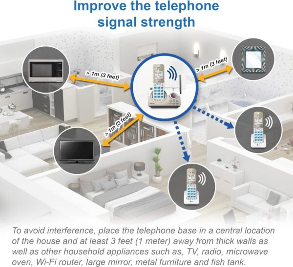 AT&T DL72219 DECT 6.0 2-Handset Cordless Phone for Home with Connect to Cell, Call Blocking, 1.8" Backlit Screen, Big Buttons, intercom, and Unsurpassed Range - Image 9