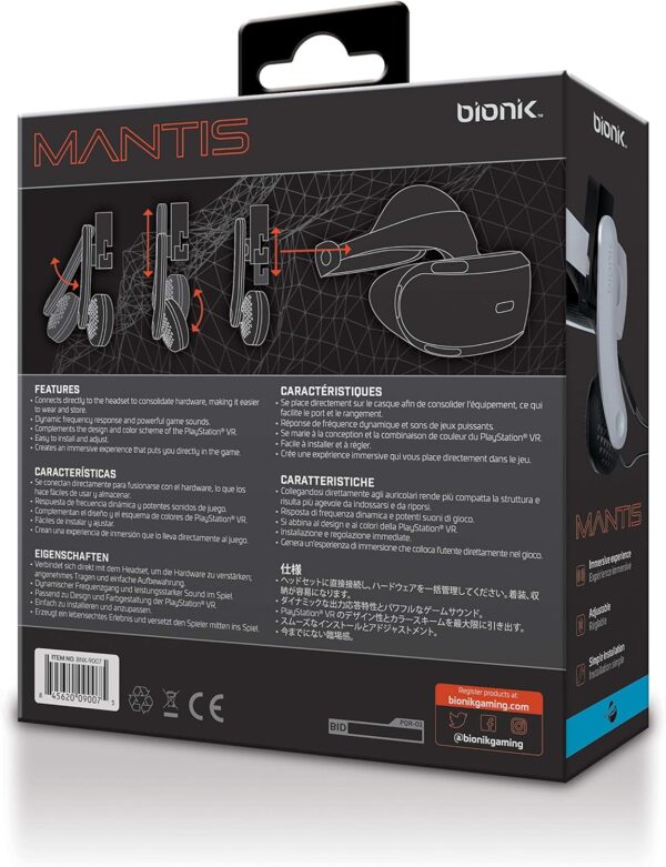 Bionik Mantis Attachable VR Headphones: Compatible with PlayStation VR, Adjustable Design, Connects Directly to PSVR, Hi-Fi Sound, Sleek Design, Easy Installation - Image 10