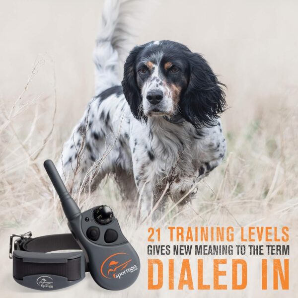 SportDOG SD-425X Electric Training Dog Shock Collar with Remote for Small, Medium, and Large Dogs - 500 Yard Range, Vibration, Tone, Up to 21 Stimulation Levels, Waterproof, Rechargeable E-Collar - Image 6