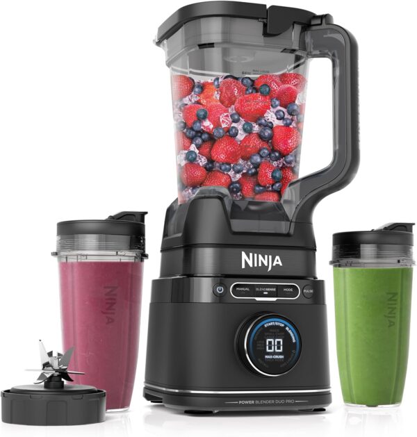 Ninja Detect Power Blender Pro + Personal Single-Serve, BlendSense Technology, For Smoothies, Food & More, Compact Kitchen Countertop, 1800 P-Watts, 72 oz. Pitcher, (2) 24 oz. To-Go Cups, Black, TB301 - Image 2