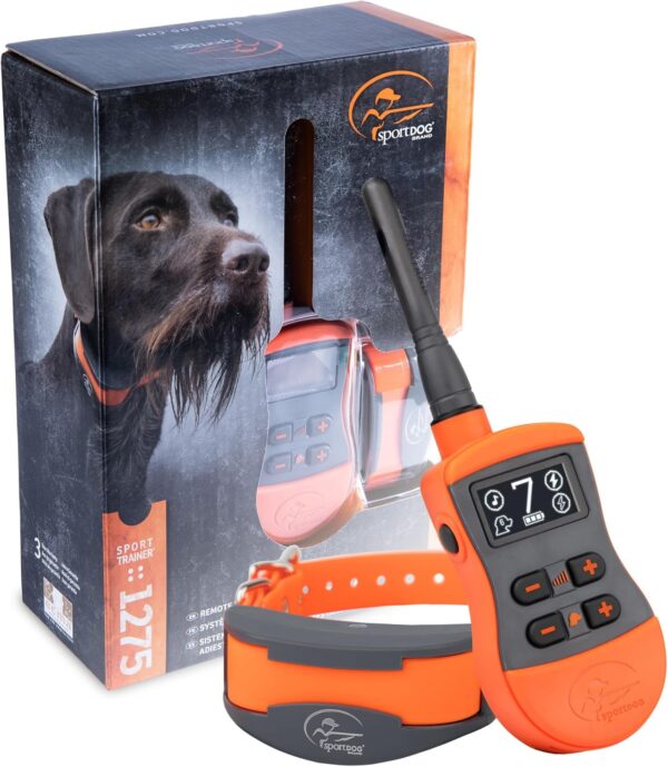 SportDOG Brand SportTrainer 1275 Shock Collar - 3/4 Mile Range - OLED Screen - Waterproof, Rechargeable E-Collar with Remote - Train with Tone, Vibration, and Static, Orange - Image 2