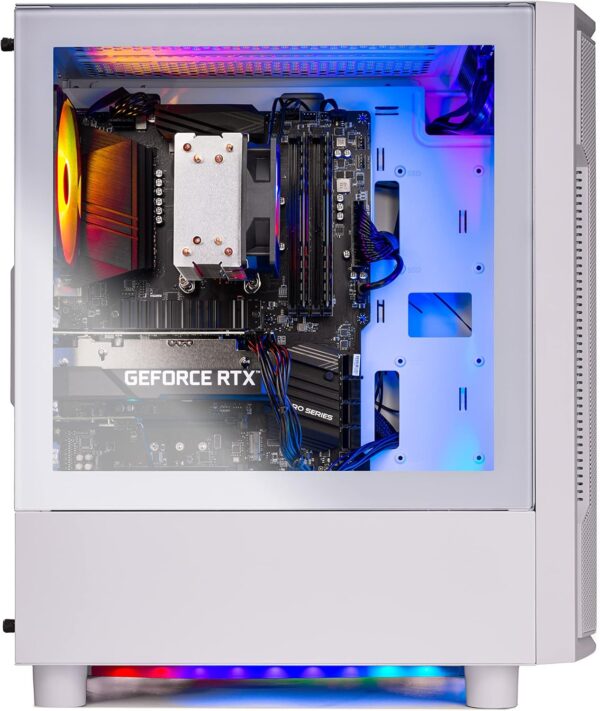 Skytech Gaming Archangel Gaming PC Desktop – AMD Ryzen 5 7600X 4.7 GHz, NVIDIA RTX 4060 Ti, 1TB NVME SSD, 32GB DDR5 RAM RGB, 600W Gold PSU, 11AC Wi-Fi, Windows 11 Home 64-bit,White - Image 10