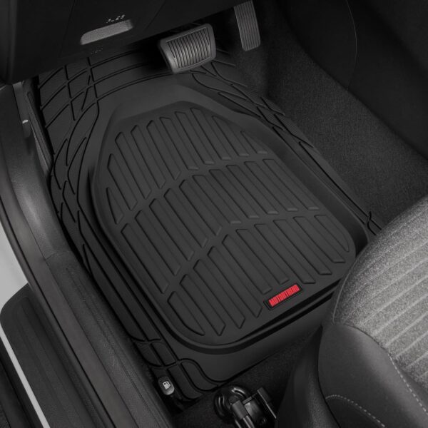 Motor Trend FlexTough Floor Mats for Cars, Deep Dish All-Weather Mats, Waterproof Trim-To Fit Automotive Floor Mats for Cars Trucks SUV, Universal Floor Liner Car Accessories, Black, Full Set - Image 5