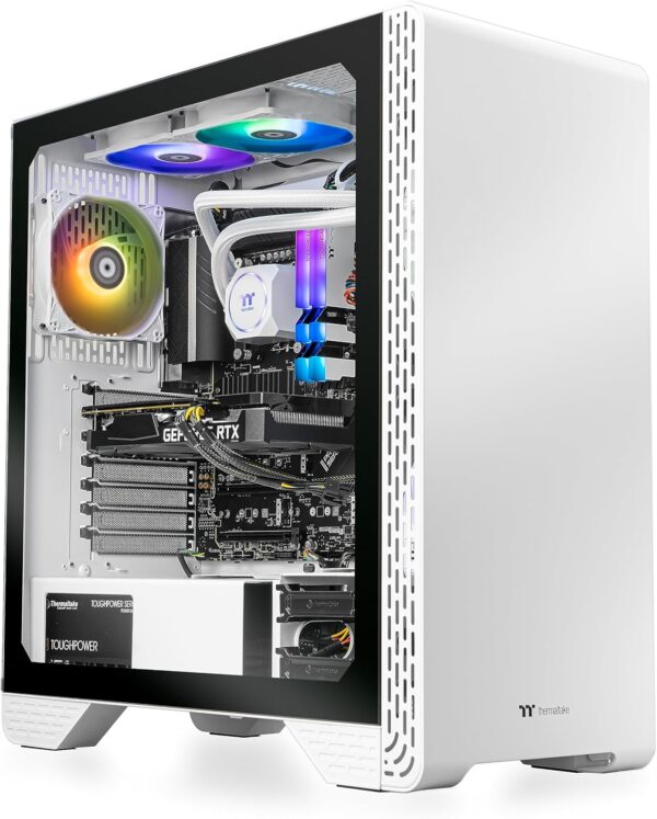 Thermaltake LCGS Glacier 460 AIO Liquid Cooled CPU Gaming Desktop (AMD Ryzen™ 5 5600X 6-core, ToughRam DDR4 3600Mhz 16GB RGB Memory, NVIDIA® GeForce RTX™ 4060, 1TB NVMe M.2, WiFi) S3GL-B550-460-LCS - Image 2