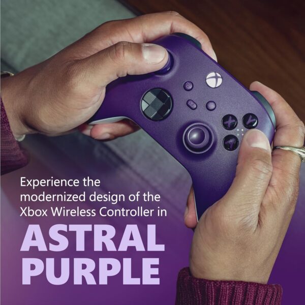 Xbox Core Wireless Gaming Controller – Astral Purple – Xbox Series X|S, Xbox One, Windows PC, Android, and iOS - Image 3