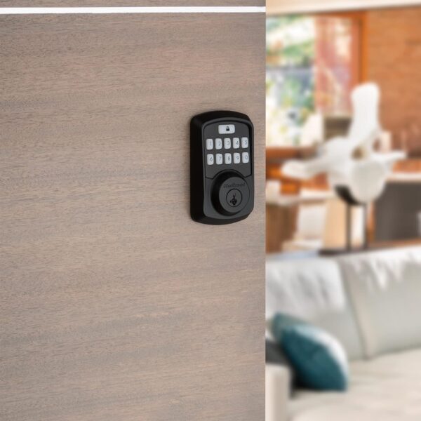 Kwikset 99420-003 Aura Bluetooth Programmable Keypad Door Lock Deadbolt Featuring SmartKey Security, Iron Black - Image 4