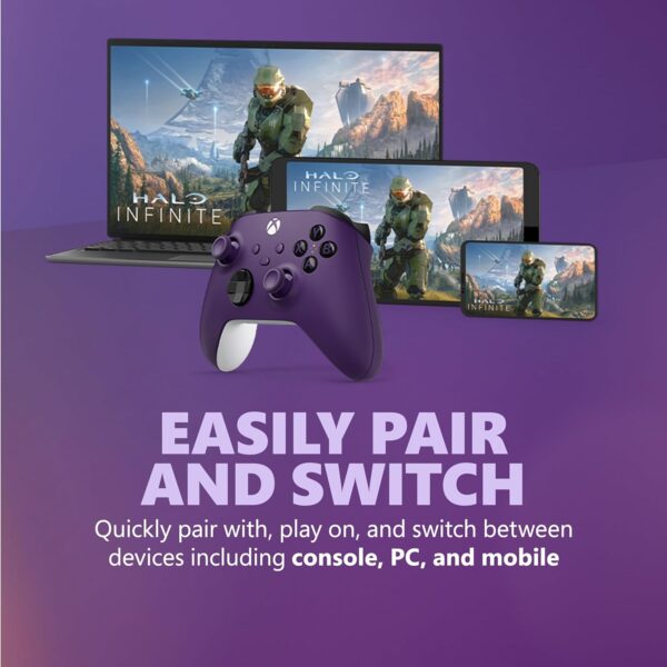 Xbox Core Wireless Gaming Controller – Astral Purple – Xbox Series X|S, Xbox One, Windows PC, Android, and iOS - Image 6