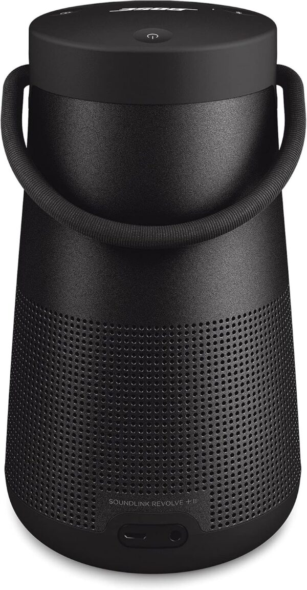 Bose SoundLink Revolve+ (Series II) Bluetooth Speaker, Portable Speaker with Microphone, Wireless Water Resistant Travel Speaker with 360 Degree Sound, Long Lasting Battery and Handle, Black - Image 2