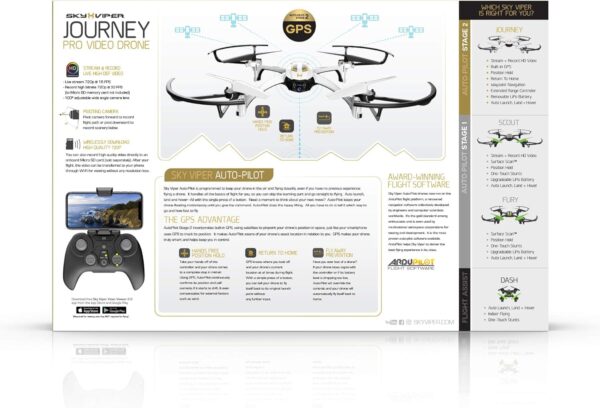 Sky Viper Journey GPS Drone White/Black - Image 4