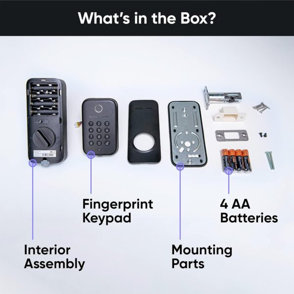 Wyze Auto-Lock Bolt, Fingerprint Keyless Entry Door Smart Bluetooth Deadbolt Replacement, Backlit Keypad, IPX5 Weatherproof, in-App History and Scheduled Access, BHMA, UL 20-Min Fire Rated - Image 7