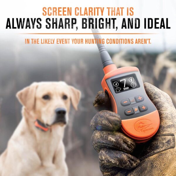 SportDOG Brand SportTrainer 1275 Shock Collar - 3/4 Mile Range - OLED Screen - Waterproof, Rechargeable E-Collar with Remote - Train with Tone, Vibration, and Static, Orange - Image 3