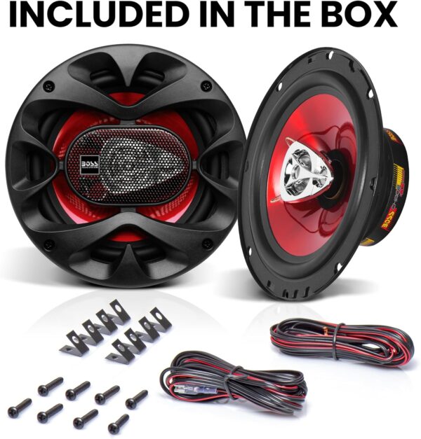 BOSS Audio Systems CH6530 Chaos Series 6.5 Inch Car Door Speakers - 300 Watts (pair), 3 Way, Full Range, Tweeters, Coaxial, Sold in Pairs - Image 6