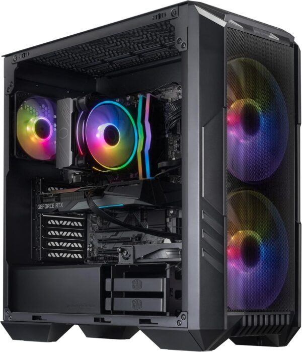 Cooler Master HAF 5 Pro High Performance Gaming PC - Intel i5 12400F - NVIDIA GeForce RTX 4060 Ti - 16GB DDR4 3200MHz - 1TB M.2 NVMe SSD – WiFi - Windows 11 - Desktop Computer - Image 2