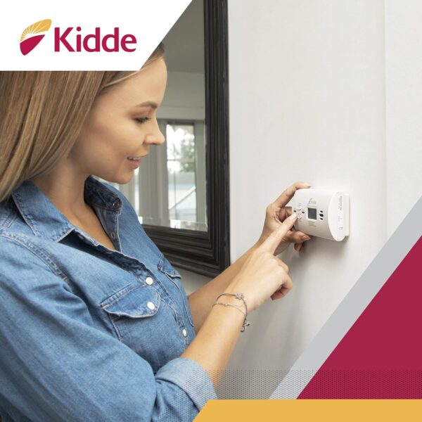 Kidde Carbon Monoxide Detector, AA Battery Powered CO Alarm with LEDs, Test-Reset Button, Low Battery Indicator, Portable - Image 8