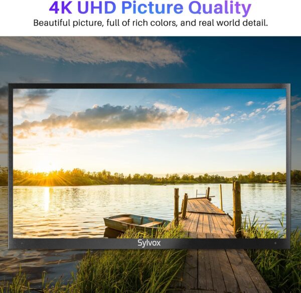 SYLVOX Outdoor TV, 55" Deck Pro Series 4K UHD Smart TV with Voice Remote, IP55 Waterproof, HDR, Chromecast Built-in, 3 HDMI Ports, 60Hz Refresh Rate, Smart TVs Designed for Outdoors - Image 4