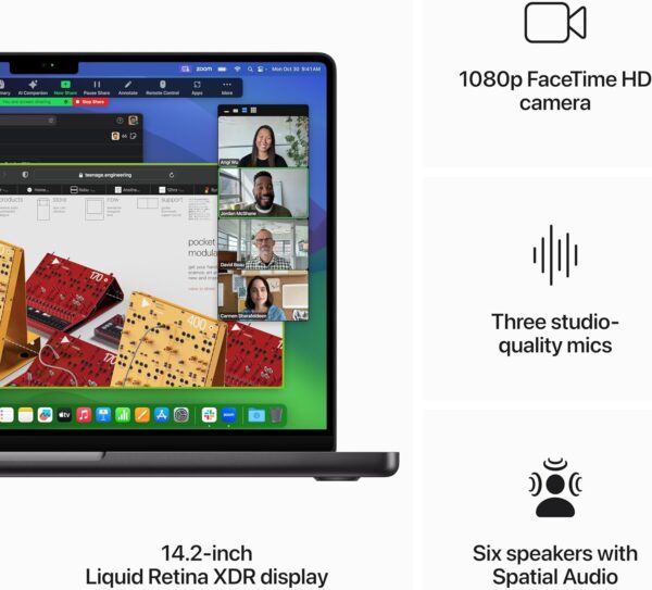 Apple 2023 MacBook Pro Laptop M3 Pro chip with 11‑core CPU, 14‑core GPU: 14.2-inch Liquid Retina XDR Display, 18GB Unified Memory, 512GB SSD Storage. Works with iPhone/iPad; Space Black - Image 5