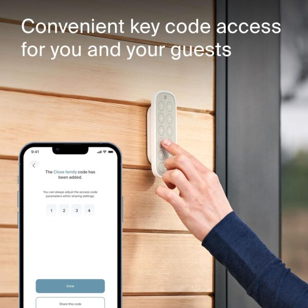 Level Lock Connect WiFi Smart Lock & Keypad for Keyless Entry - Control Remotely from Anywhere - Weatherproof - Works with iOS, Android, Amazon Alexa, Google Home (Polished Brass) - Image 4